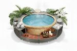 Hot Tub Surround Poly Rattan Spa Enclosure Outdoor Garden Patio Decking