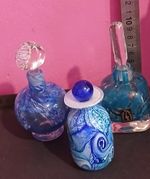 Curated Studio Art Glass Scent Bottle Set – Signed Siddy Langley, Gozo & Langham