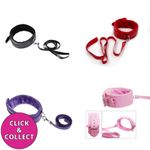 Sex Collar And Leash Bondage Faux Leather BDSM Fetish Slave Collar And Leash UK