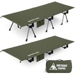 OneTigris SUPRANUBIS Camping Cot, Height Adjustable with Cot Leg Extenders,