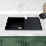JASSFERRY Composite Reversible Kitchen Sink Inset 1.0 Quartz Bowl 860x500mm