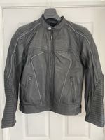 Triumph Triple Perforated Leather Motorcycle Jacket Black UK 40 / EU 50 Armoured
