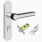 Stainless Steel Bathroom for Door Lock with Key, Adjustable Handle Single Latch