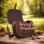 Leather Cartridge Loaders Bag With Beautiful Design Attached Brass Buckles