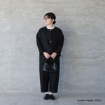 blue willow Heavyweight Linen Pants, Black, Occasion, Yu-Pack, 26SS