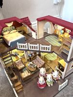 Sylvanian Families Red Rooftop Country Dollhouse (Furniture + Dolls Included).