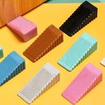 Silicone Door Stopper Wedge Block No-Drill Rubber Impact Stop for Home Office UK