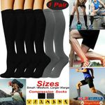 Mens Anti-Fatigue Compression Flight Travel Socks Anti Swelling Size 6-11 lot