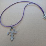 🆕️ PRINCE METAL SYMBOL  NECKLACE ON PURPLE CORD ✨️ BRAND NEW ✨️  U.K
