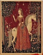 Medieval Tapestry Printed Cross Stitch Kit 11ct aida 40x50cm B Free P&P