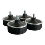 Silver/Black X4 Turntable Insulator Foot/Feet for Technics SL1200 SL1210 MK2 UK