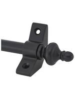 Set of 17 | Stair Carpet Rods | Urn Finial - Black | Runners Up To 70cm