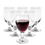 Set of 6 Short Stemmed Goblet Glass 303ml-Elegant Purpose for All Wine or Water