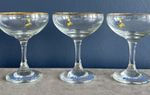 Babycham Vintage 1970s Glasses Set of 3 Gold Rimmed, Original