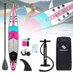 14FT Inflatable SUP Stand Up Paddle Board w/ Ankle-Strap Pump Carry Bag, 168"/L