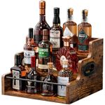 3-tier Retro Countertop Liquor Wine Rack Liquor Bottle Display Shelf Mini bar