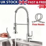 Modern Monobloc Pull Out Kitchen Mixer Tap Dual Spout Spray Single Lever 360°🔥