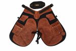 Farrier Leather Apron – Durable Two-Tone Brown & Black with Front Pockets