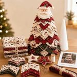 3D Quilted American-style Christmas Tree Kit, Vintage Layered Fabric Patchwork