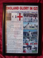 England 2010/11 Ashes winners - framed print