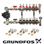 WATER UNDERFLOOR HEATING KIT MANIFOLDS 2 TO 8 PORTS A RATED GRUNDFOS  PUMP PACK.