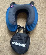 Cabeau Memory Foam Travel Neck Pillow, Adjustable Straps, Blue/Grey, Bag