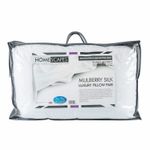 Pure Mulberry Silk Blend Filled Pillow Pair with Super Soft 100% Cotton Casing