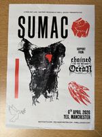 SUMAC Chained to The Bottom Of The Ocean Yes Manchester 6 April 2026 A3 Poster