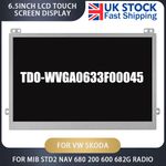 TDO-WVGA0633F00045 6.5'' OEM Touch Screen Display For VW Skoda MIB STD2 684 200
