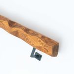 Live Edge Stair Rail | Solid Wood with Square Grey Brackets
