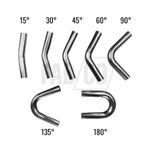 Exhaust Bends Stainless Steel Mandrel Bend Tube Elbow 38 45 48 51 57 64 70 76 OD