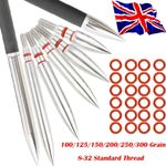 12pcs Archery Arrow Head Field Points 100-300Grain Arrowheads Screw Bow Shooting