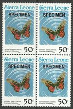 Sierra Leone 1990 High Cat Insects Butterflies Acraea Swallowtail Bloc MNH