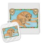 Rhodesian Ridgeback Kitchen Dish Towel and Pot Holder Gift Set