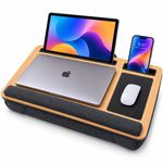 Large Bamboo Lap Desk  Laptop Tray Portable Wide Sofa Working Support Cushion