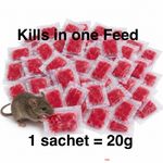 Rodent Rat Mouse Strong Killer Poison Pasta Bait Sachets Single Feed Kills Fast