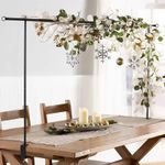 Over The Table Rod Stand with Clamps Black Adjustable 47"-98" Length Metal Table