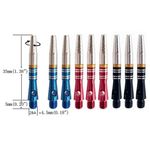 3Pc Aluminum Alloy 360 Degreed Rotating Medium Dart Shafts Stems Parts