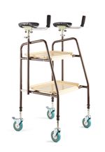 Mobility Walker with Trays, Upright Rollator with Forearm Rests