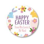 Personalised Happy Easter stickers End of Term Teacher Church favors Egg Hunt