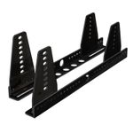 RSA Lightweight Alloy Seat Side Mounts (Black) - 6 Piece / Adjustment / FIA