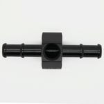 5/16" 8mm BLACK PUSH HOSE TAIL T-PIECE INLINE 1/8 NPT Fuel Pressure Gauge Sensor