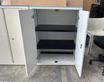 Herman Miller White Metal Storage Cupboard Cabinet Unit Filing Cabinets