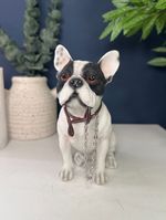 Charming Black & White French Bulldog Figurine | Frenchie Home Decor
