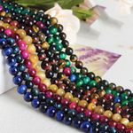 Tiger's Eye Natural Stone Gemstone 15" Strand Round 6mm 8mm 10mm 12mm Beads