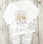 When I Wake Up I Will Be One Sleepsuit or Vest - First Birthday personalised