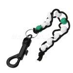 Golf Stroke Score Counter Beads Green White with Carabiner Clip Keyring Scoring