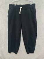 Vintage Polo Ralph Lauren Sweatpants Black Size Large Tall LT Adult Cotton