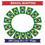 Huge 10 Metre Brazil Brasil 20 XL Flags Bunting Copa America Speedy Delivery