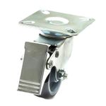 Titan Steel Braked 90 Degree Swivel Castor Wheel 100KG PU Tyre Caster Furniture
